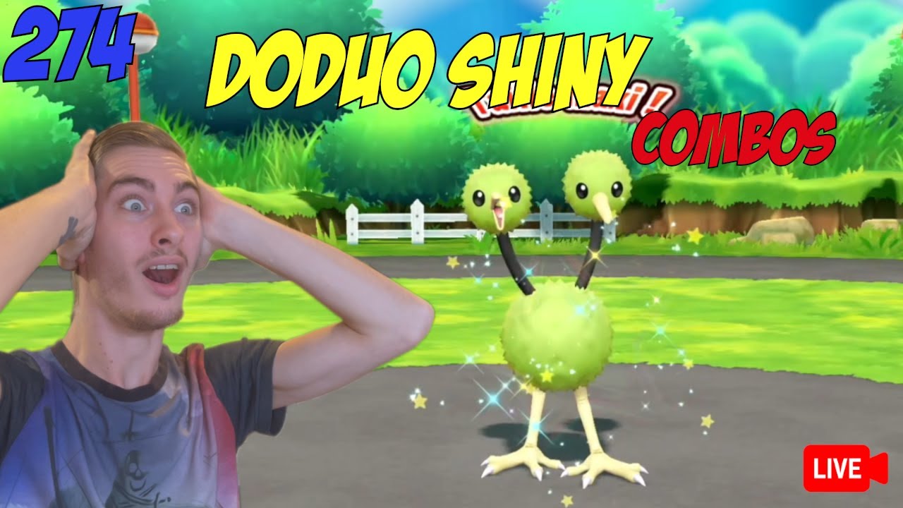 LIVE RÉACTION - DODUO SUR LET'S GO EN 49 COMBOS - SHINYDEX 274/1025
