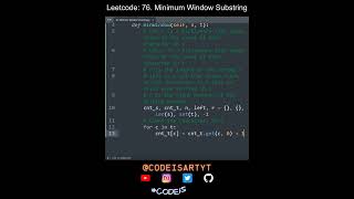 Leetcode 76. Minimum Window Substring in Python | Python Leetcode | Python Coding Tutorial | ASMR Leetcode 76 Minimum Window Substring Made Easy For Complete Beginners Python Tutorial