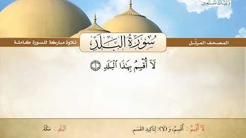 سورة البلد - محمد صديق المنشاوي