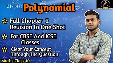 Math Revision | CBSE & ICSE Board | Class 10 | Mathematics | Polynomial | Lecture - (01)