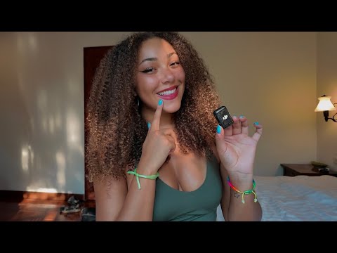 ASMR TINGLE TEST ~ Clicky Mouth Sounds & Whispers with NEW MIC! 😴🎤