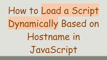 How to Load a Script Dynamically Based on Hostname in JavaScript