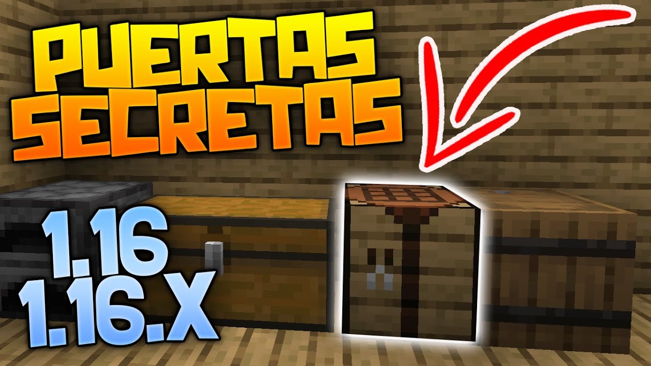 3 PUERTAS SECRETAS para Minecraft 1.16 (PUERTAS OCULTAS) Tutorial