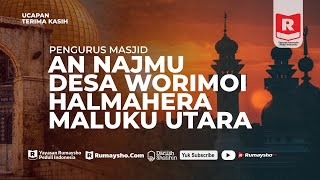 Ucapan Terima Kasih - Masjid An Najmu Halmahera - Rumaysho Peduli
