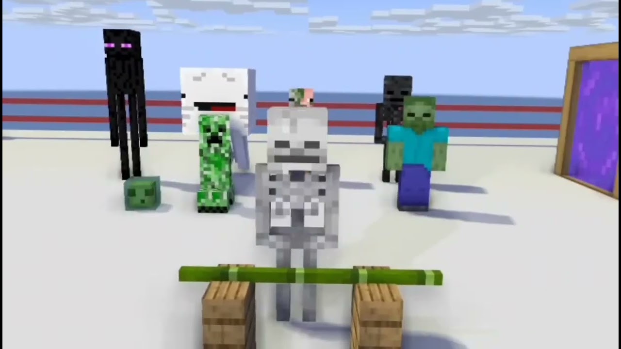 Monster school part 8 break wood challenge 