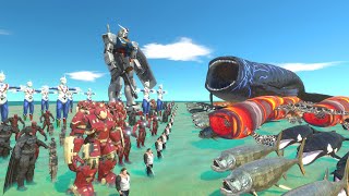 Weapon War  Ranged Weapon Team VS Water Team  Animal Revolt Battle Simulator