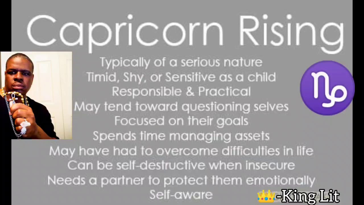 CAPRICORN??? RISING OR ASCENDANT PERSONALITY... YouTube