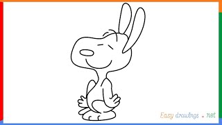 How to draw Snoopy step by step for beginners