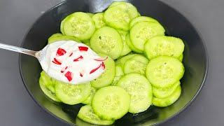 Eat this cucumber salad for dinner every day and you will lose belly fat!