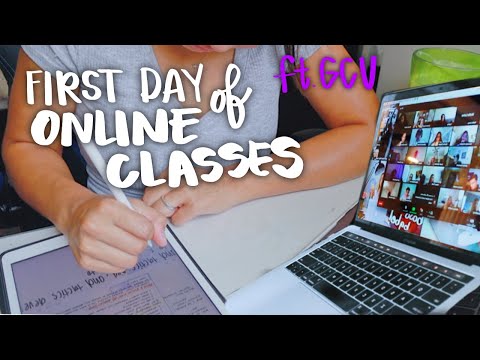 first day of online classes // ft. GCU and my baby sister