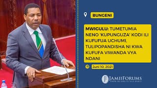 Mwigulu: Tumetumia Neno Kupunguza Maeneo Mengi kufufua Uchumi Mwigulu: Tumetumia Neno Kupunguza Maeneo Mengi kufufua Uchumi