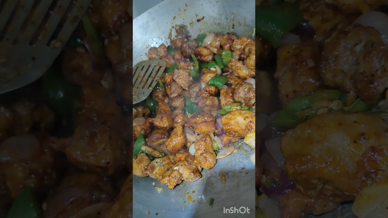    Chinese style  Special chilli chicken sathe fried rice 🍚🍚