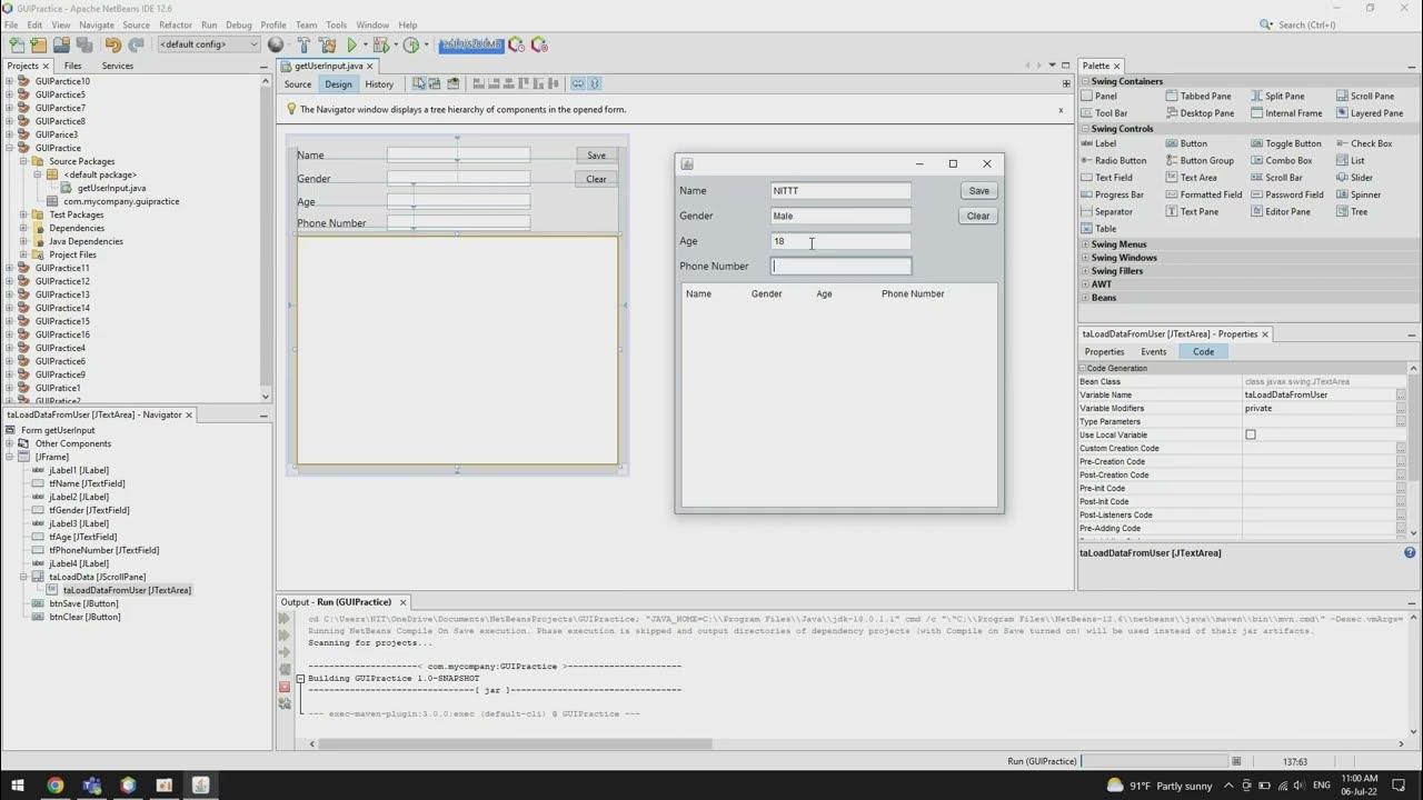 Create Get User Input Form with Java Using NetBeans || NITTT - YouTube