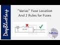 "Variac" Fuse Location and 2 Rules for Fuses