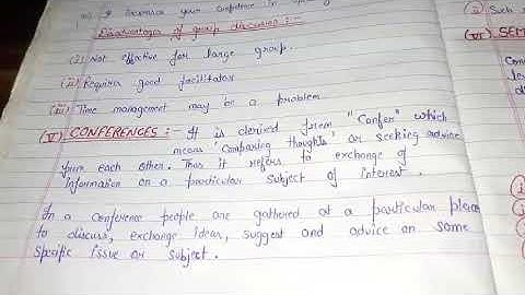 BUSINESS COMMUNICATION  (CHAPTER- 10)(PART-39)(MEANING OF CONFERENCE)