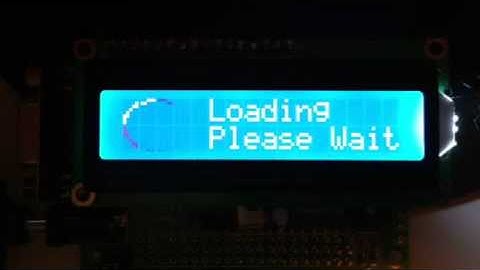 LCD loading animation