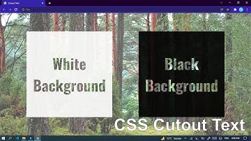 CSS Cutout/Knockout Text