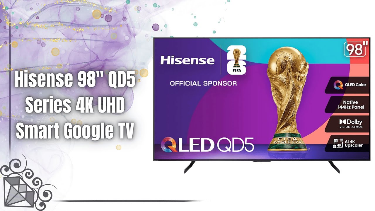 Обзор телевизора Hisense 98" QD5 Series 98QD5QG | Лучший 4K QLED Smart TV 2025 года!