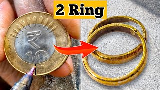 Coin ring || how to make a ten coin ring || #tencoinring