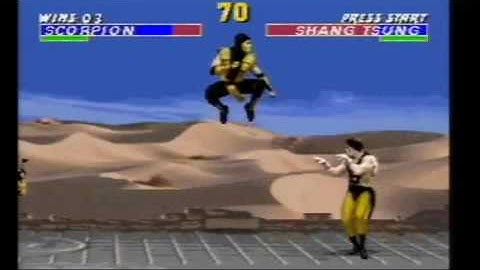 Ultimate Mortal Kombat 3 On SEGA Mega Drive (Genesis) Part 1 (Scorpion Playthrough)