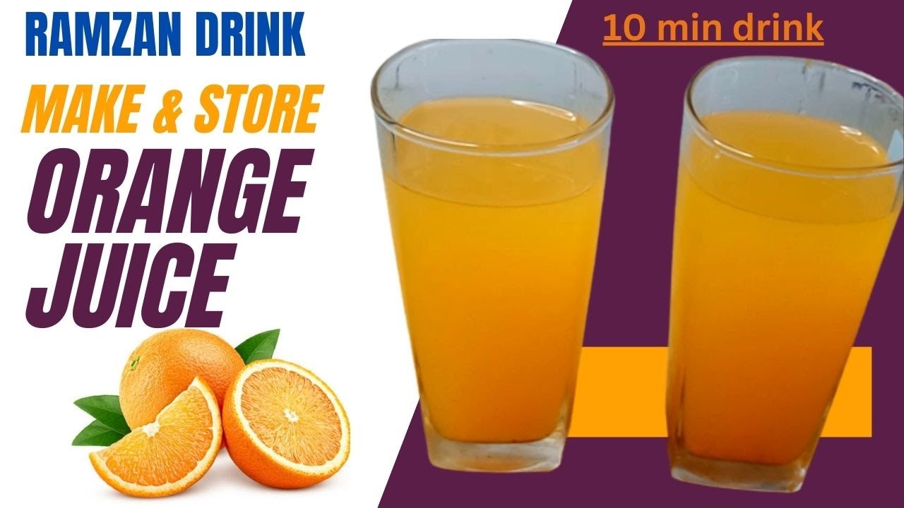 orange juice make & store upto 3 months quick n easy juice pulpy