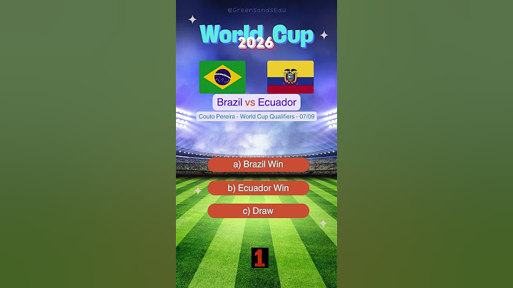 Brazil vs Ecuador World Cup 2026 Qualifiers Prediction | Who Will Win? #match #prediction #brazil