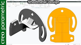 Sheet Metal Tutorial | Support clamp in Creo Parametric