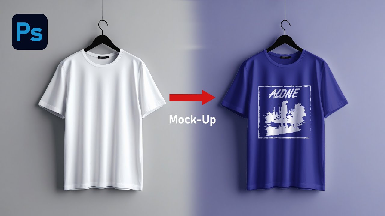 How to create t-shirt mockup in photoshop - YouTube