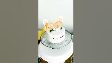 Easter Bunny Cake with Flower Lollipops Time Lapse