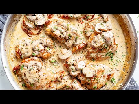 chicken-thighs-with-creamy-mushroom-garlic-sauce