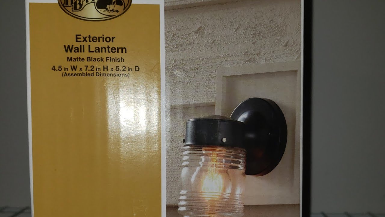 how to install hampton bay wall lantern YouTube