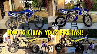 CLEANING A DIRTY QUAD AND DIRT BIKE THE EASY WAY | WITH SUPERCLEAN