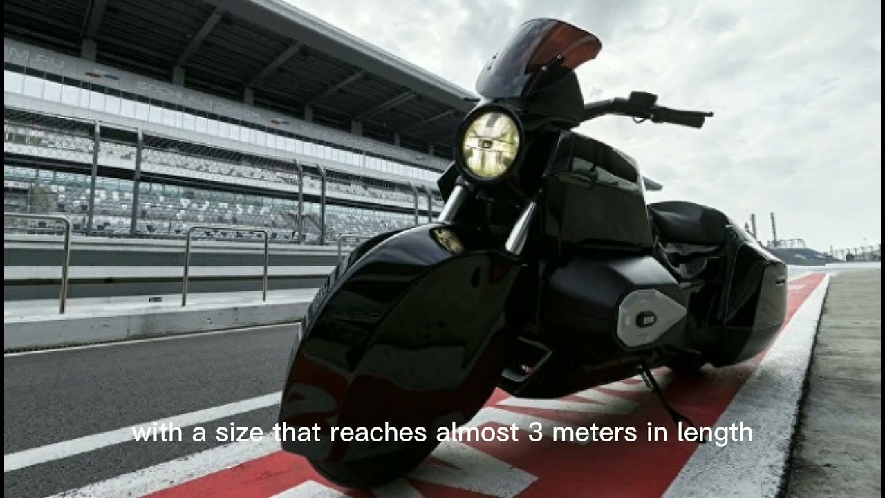 "Motorcycle with bulletproof armor."