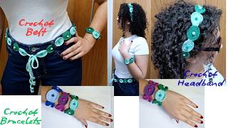 Crochet Bracelets with Beads | Crochet Belt | Crochet Headband #crochet