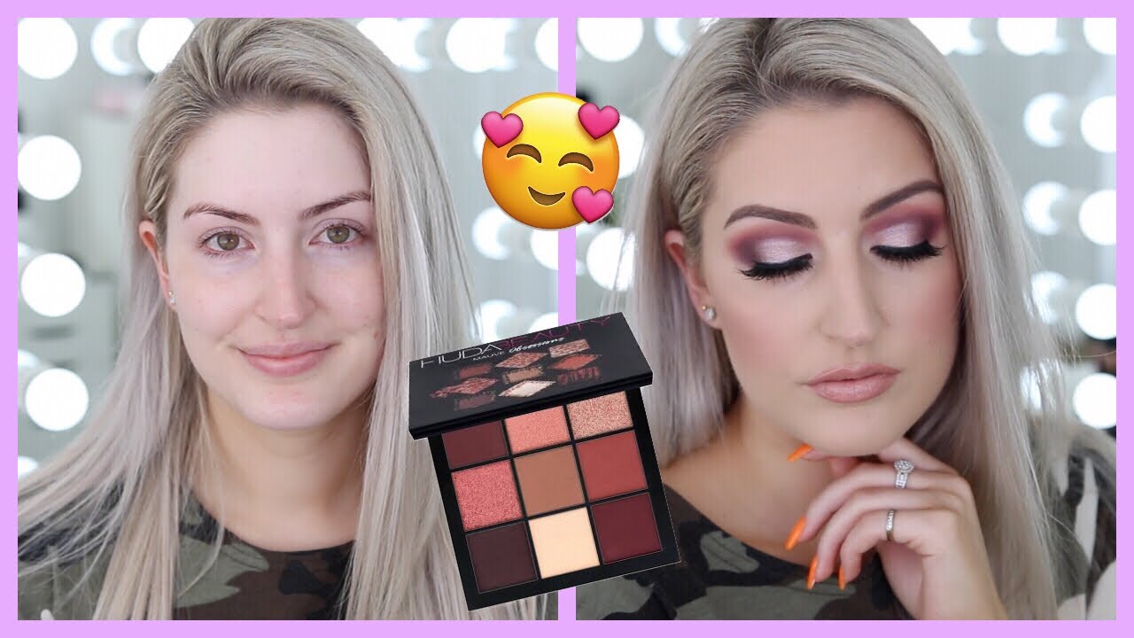 HUDA BEAUTY MAUVE OBSESSIONS PALETTE TUTORIAL FIRST IMPRESSIONS