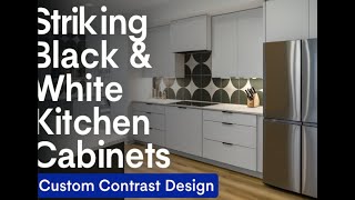 Striking Black & White Kitchen Cabinets by Cabinet IQ | Custom Contrast Design