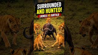 Lions 🦁 VS Buffalo 🦬 _ क्या शेरों का यह झुंड इस भैंस का शिकार कर लेगा 🤔 | #animals #wildlife