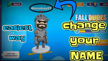 how to change name  in fall dudes 3D easiest way| fall dudes multiplayer version:1.3.0