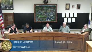 Board of Selectmen 8/20/26