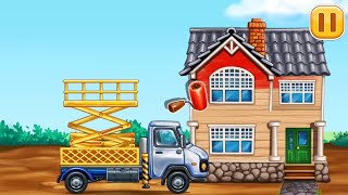 🏘️ Trò chơi xây nhà | Build a house | Lắp ráp xe nâng để sơn bức tường nhà 🏘️ screenshot 4