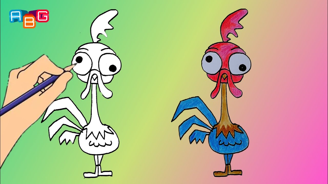 Cara Menggambar Ayam || Kartun Anak - YouTube