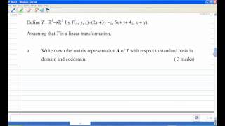Matrix of a linear transformation Example 2