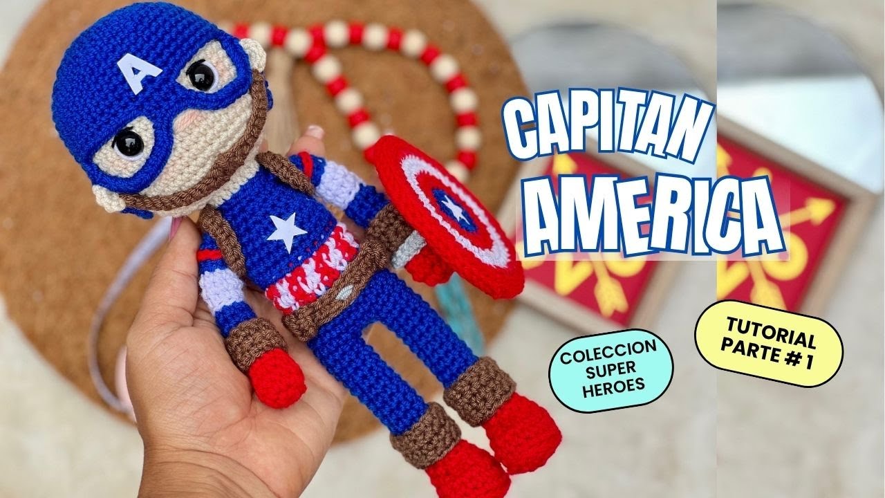 КАПИТАН АМЕРИКА ✨АМИГУРУМИ | ЧАСТЬ 1/2 💥 Супергерои - Учебник по вязанию крючком