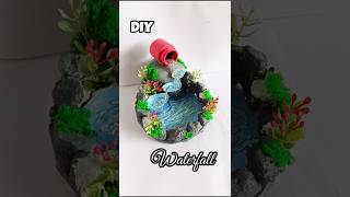 DIY Mini Waterfall Fountain 🌊 | Easy Handmade Craft Idea #diy #wastetowow #viral