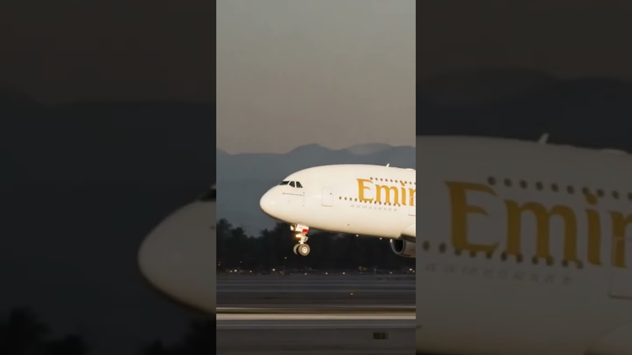 Emirates Taking Off dawn to dusk 