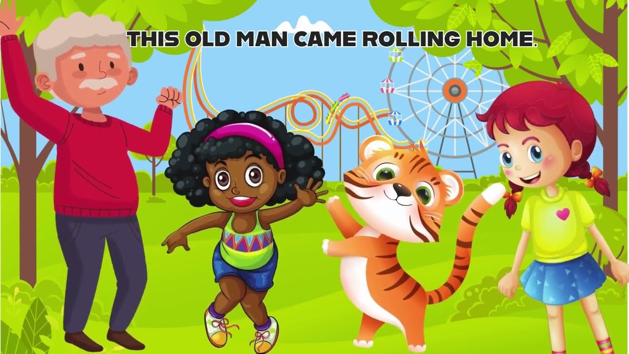 This Old Man Nursery Rhyme Song Sing Along With Lyrics For Kids