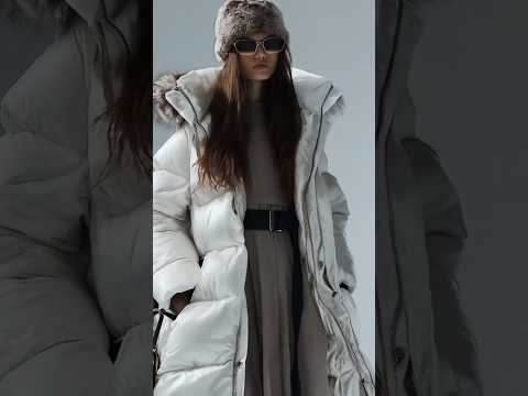 Chic Winter Elegance Puffer Coat With Fur Hat Fashion Chic Winterwear 