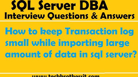 How to keep Transaction log small while importing large amount of data in sql server