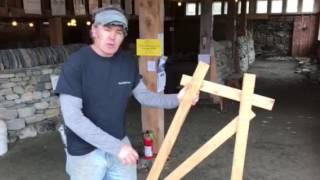 Learn to build a batter frame for your stone wall project