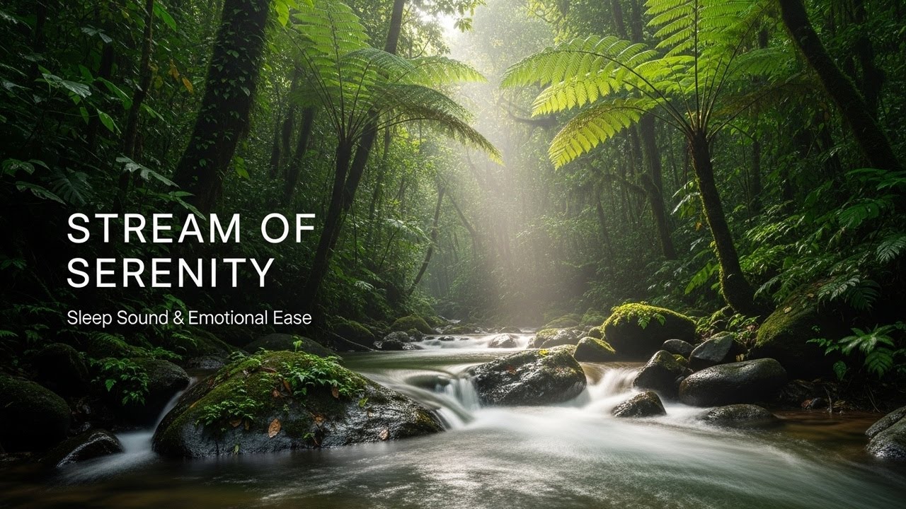Relaxing Forest Ambience with Green Stream Flow for Sleep Study Meditation and Inner Peace